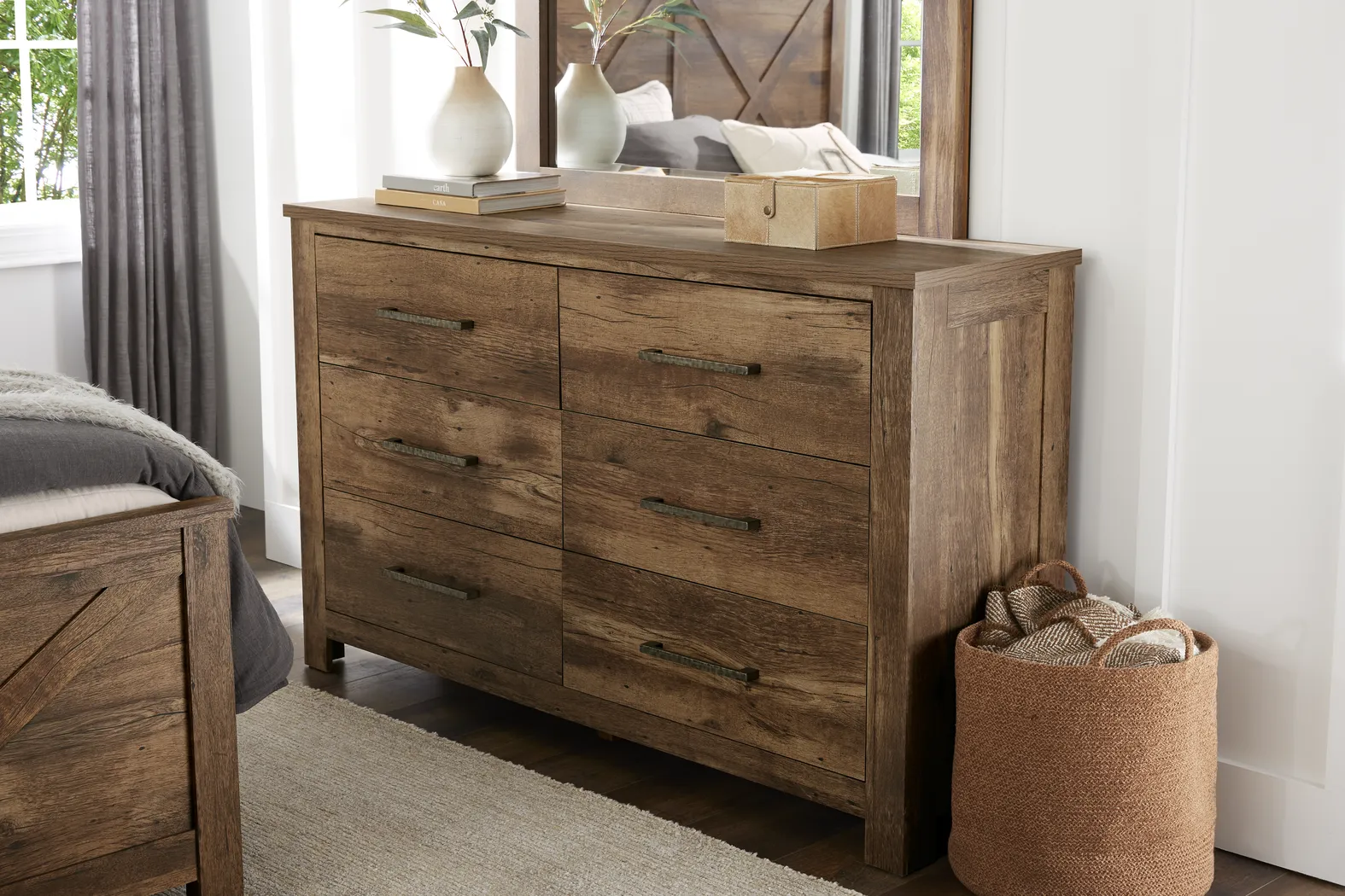 Glen Oaks Brown 5 Pc Queen Panel Bedroom - Thumbnail - Image 7