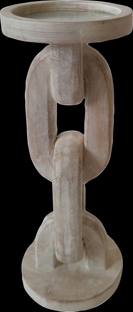 Glenancoe White 11 in. Pillar Candle Holder - Thumbnail - Image 1