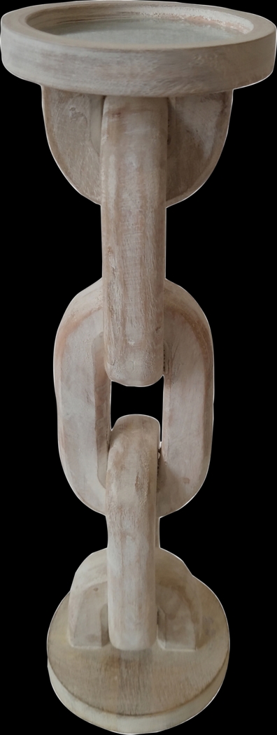 Glenancoe White 14 in. Pillar Candle Holder - Thumbnail - Image 1