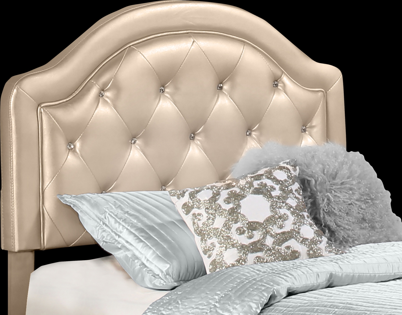 Glenarbor Champagne Full Upholstered Headboard - Thumbnail - Image 1