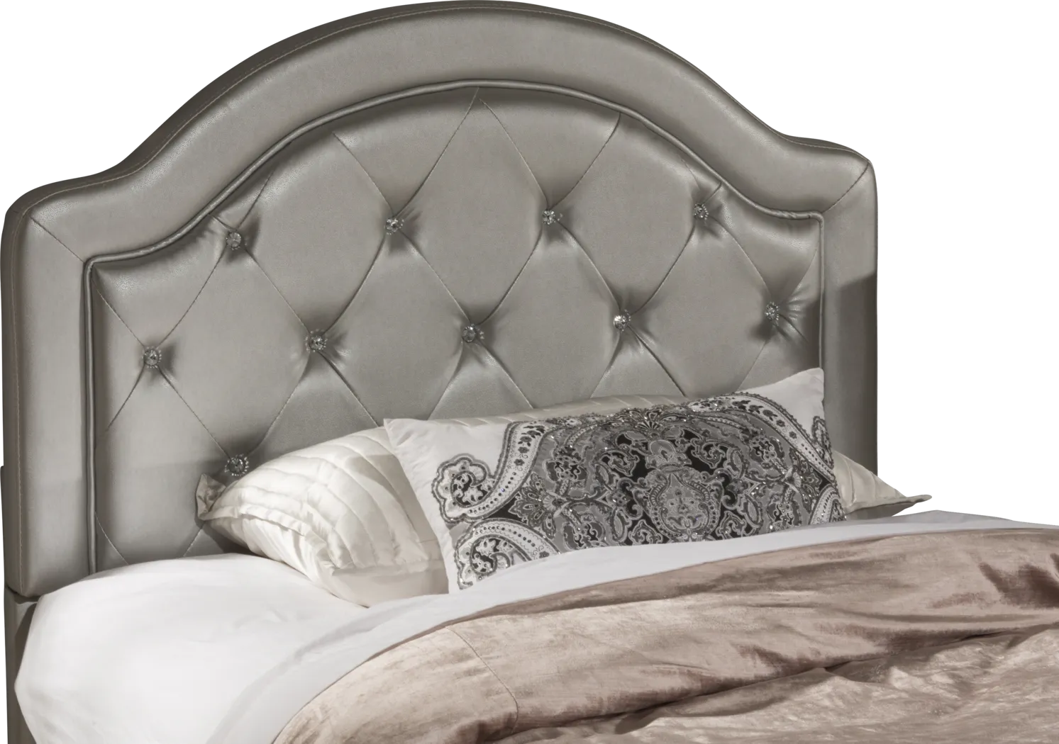 Glenarbor Silver Twin Upholstered Headboard - Thumbnail - Image 1