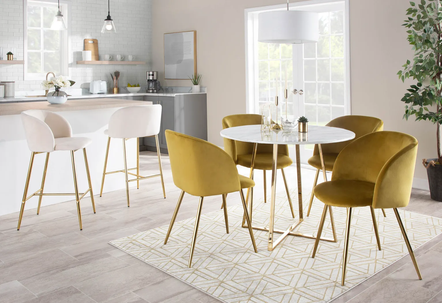 Glenburnie Yellow Side Chair, Set of 2 - Thumbnail - Image 11