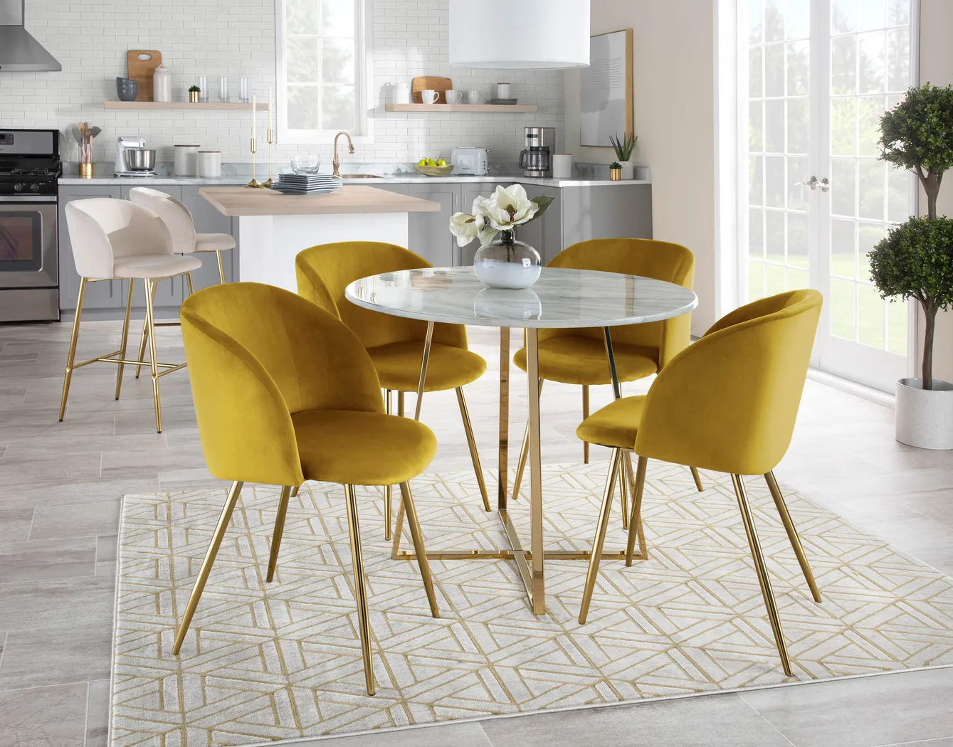 Glenburnie Yellow Side Chair, Set of 2 - Thumbnail - Image 10