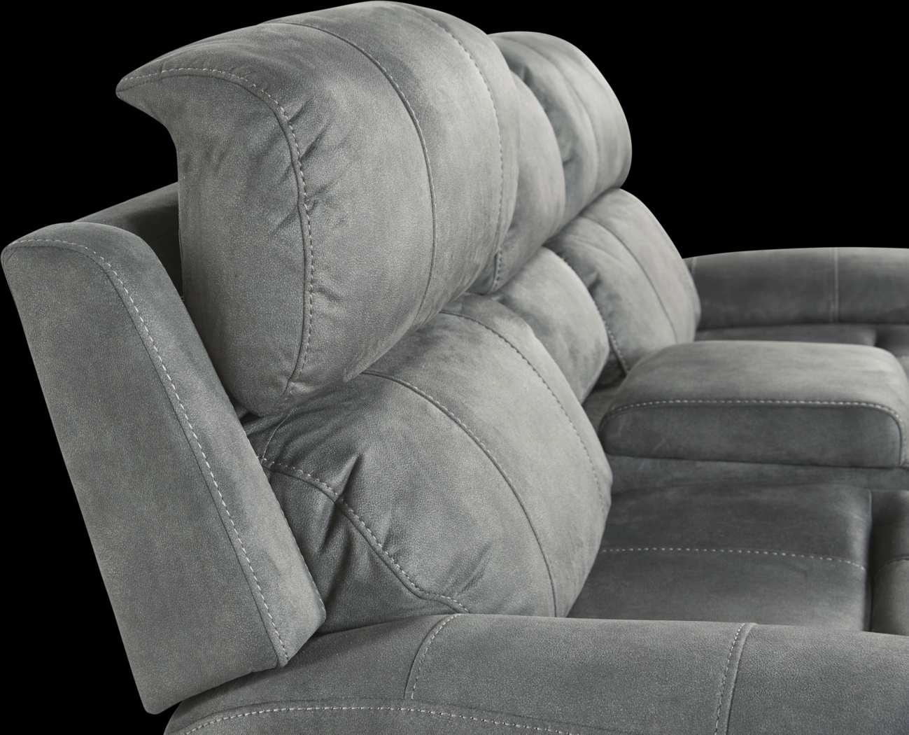 Glendale Charcoal Power Reclining Console Loveseat - Thumbnail - Image 4