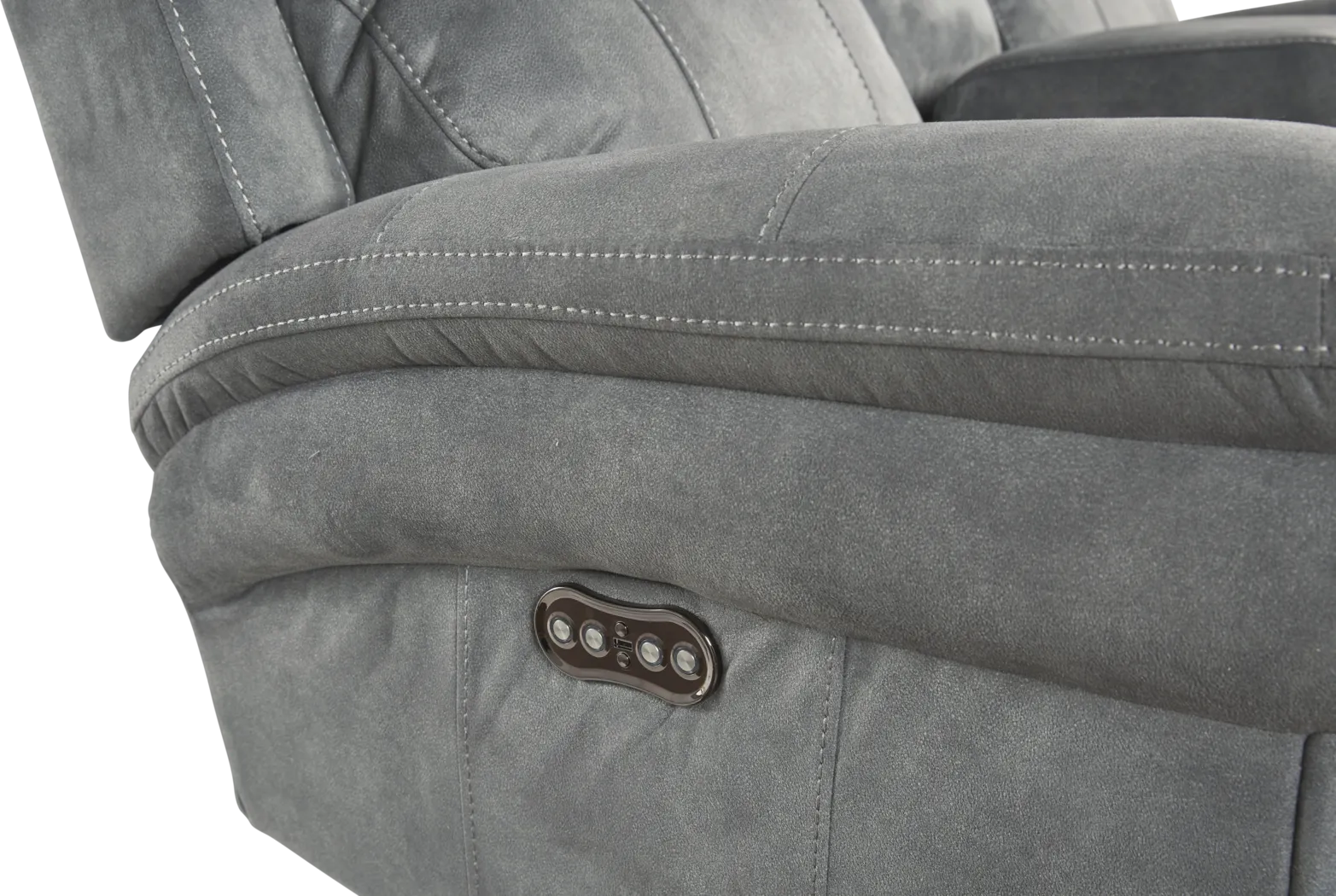 Glendale Charcoal Power Reclining Console Loveseat - Image 5