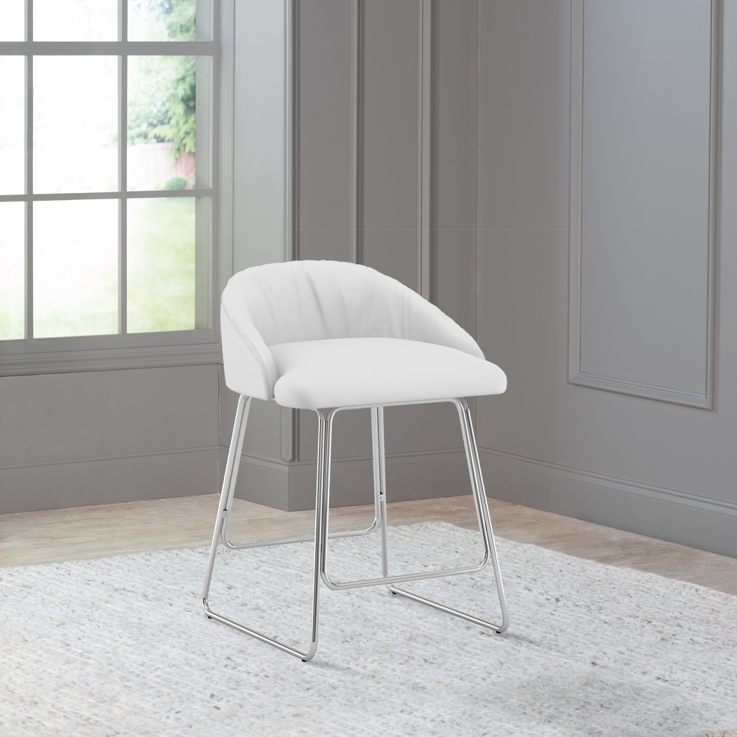 Glenfinnan White Counter Height Stool - Thumbnail - Image 9