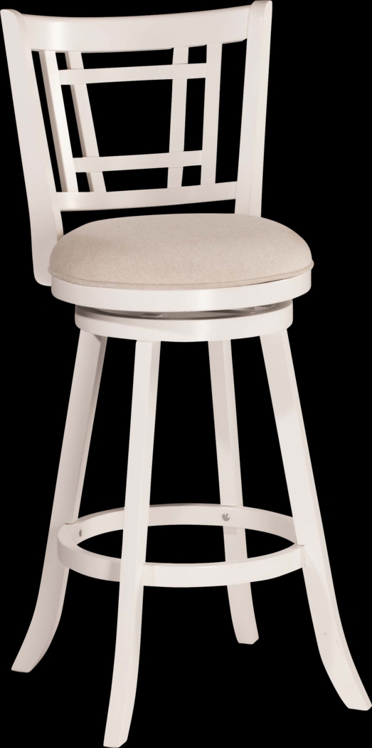 Glenloch White Swivel Barstool - Thumbnail - Image 1