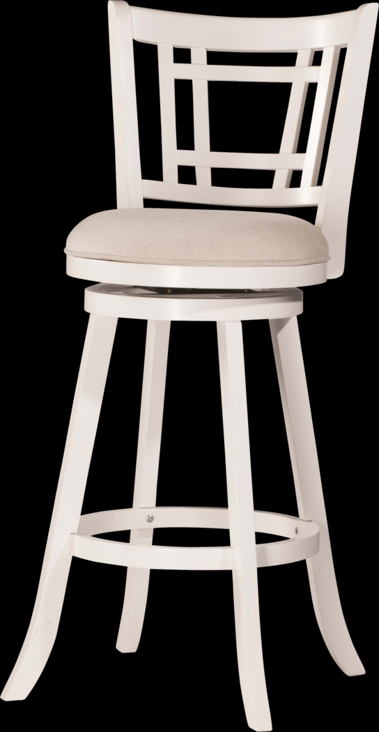 Glenloch White Swivel Counter Height Stool - Thumbnail - Image 3