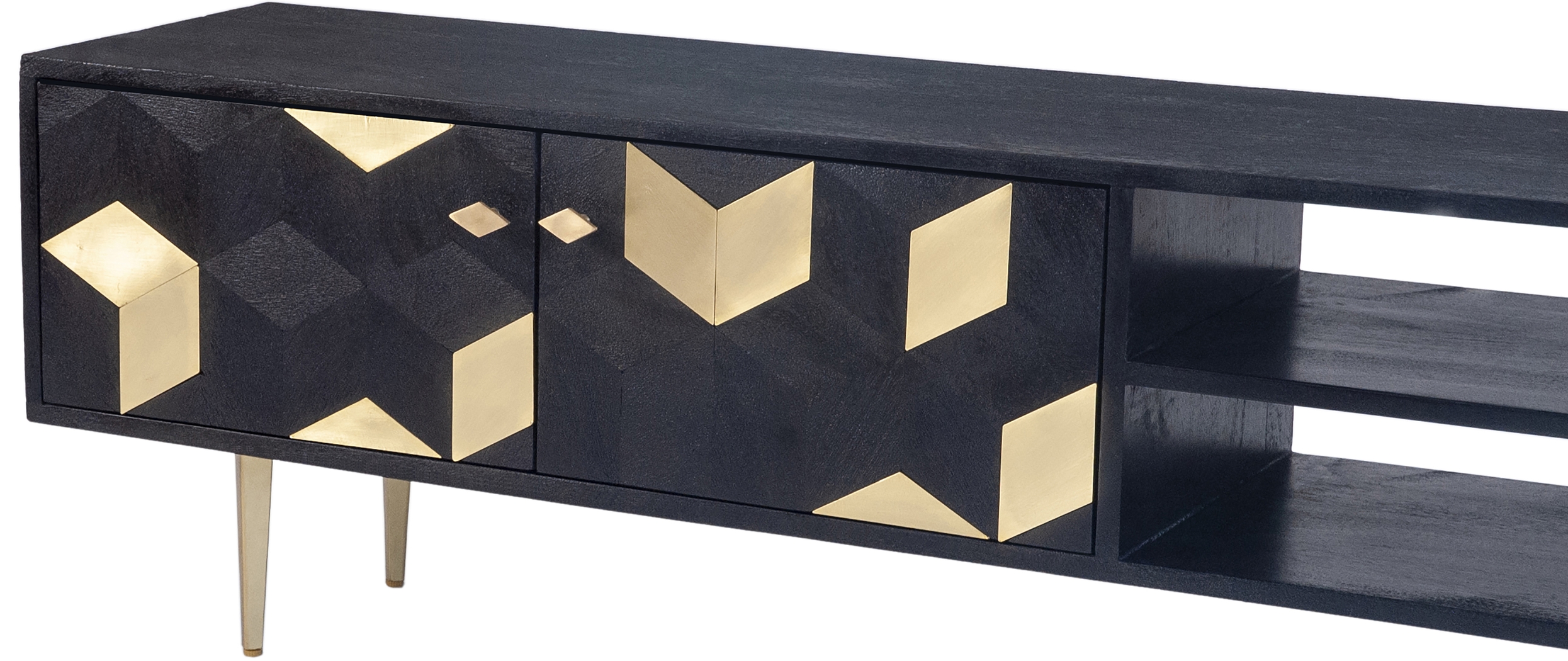 Glenmoor Black 55in. Console - Thumbnail - Image 4