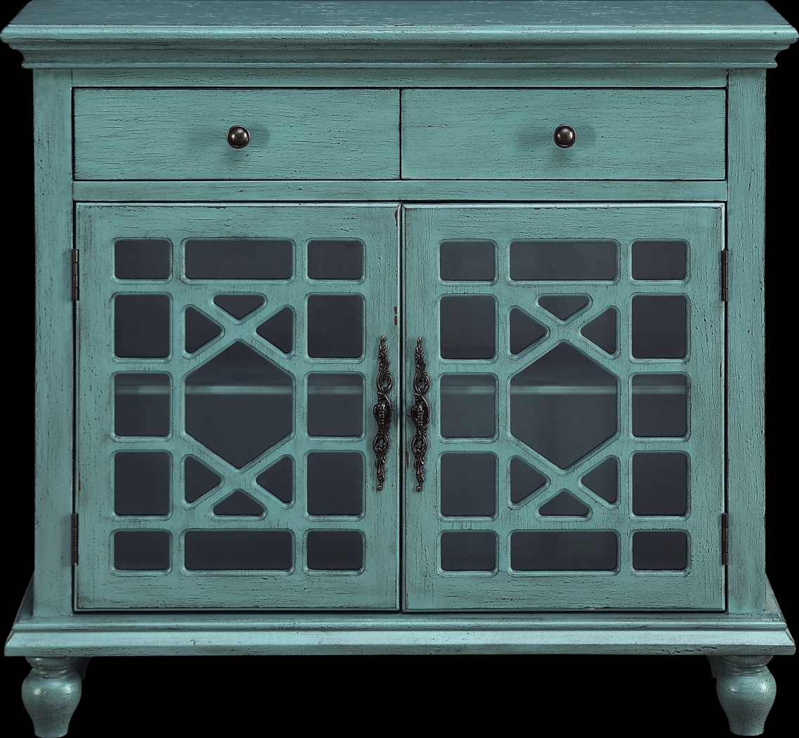 Glenna Teal Accent Cabinet - Thumbnail - Image 1