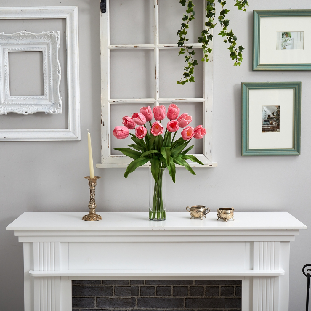 Glennan Pink Floral Arrangement with Vase - Thumbnail - Image 2