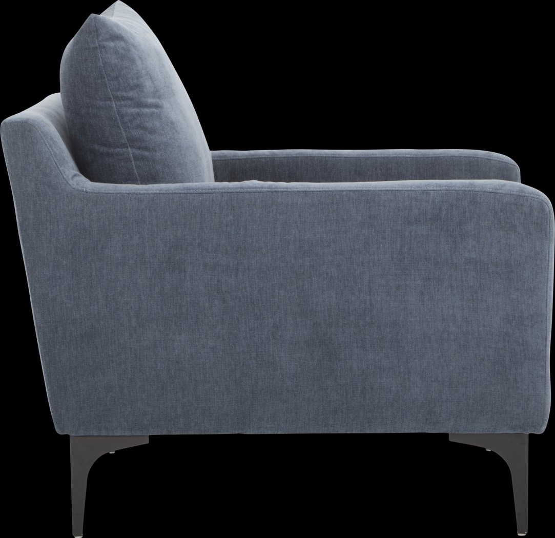 Glenroy Blue Accent Chair - Thumbnail - Image 3