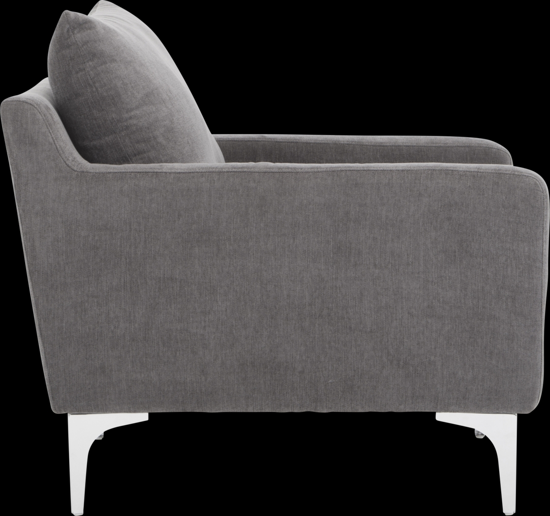 Glenroy Gray Accent Chair - Thumbnail - Image 3