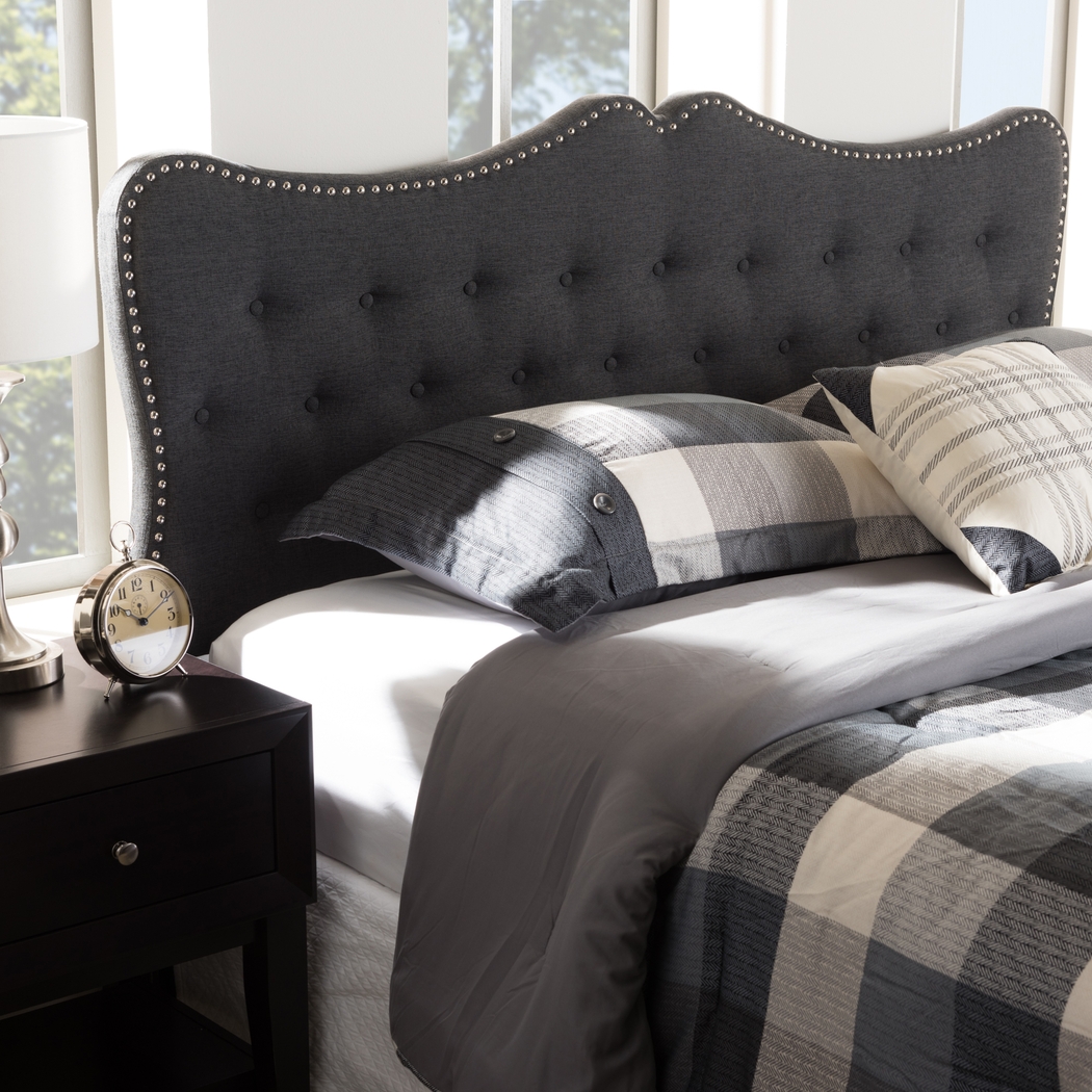 Glenvale Charcoal Queen Upholstered Headboard - Thumbnail - Image 2