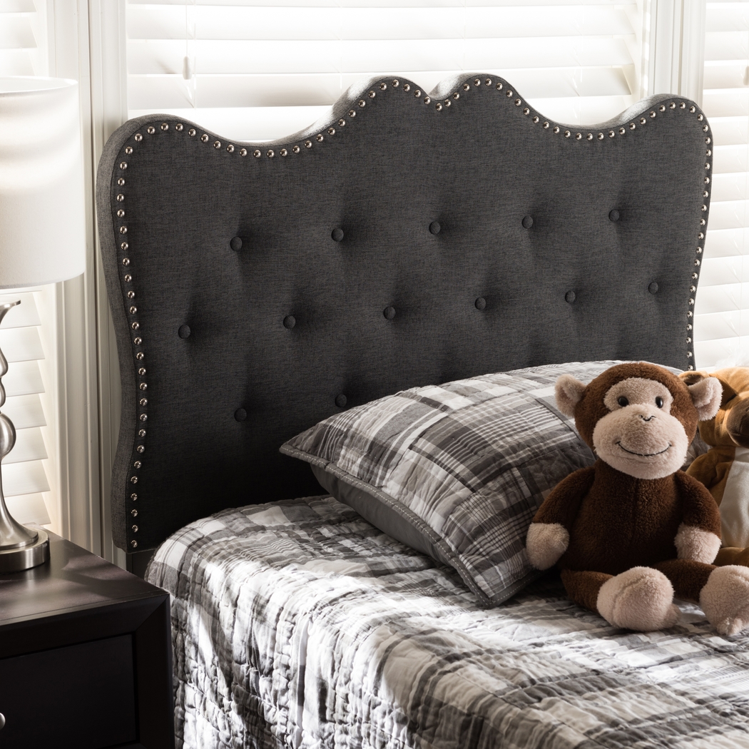 Glenvale Gray Twin Upholstered Headboard - Thumbnail - Image 2