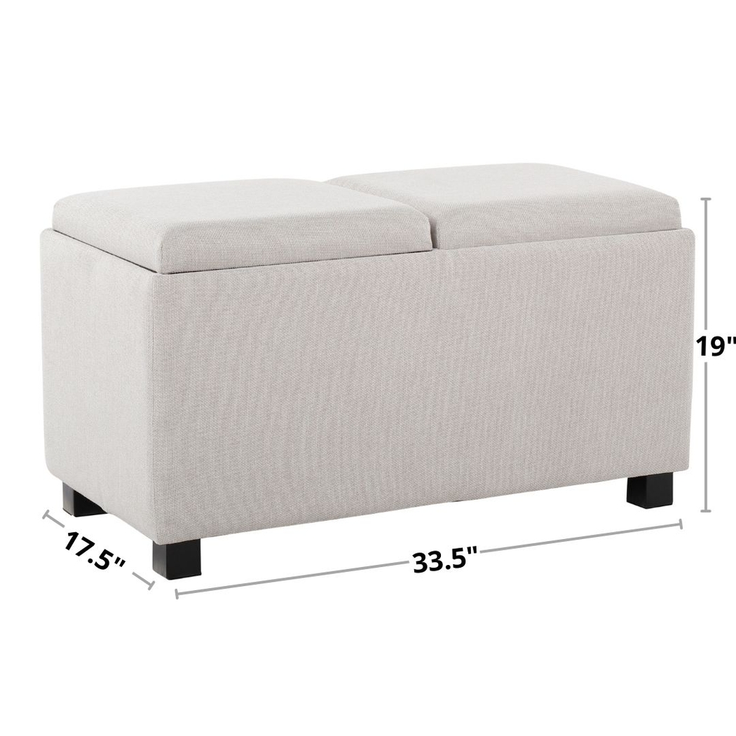 Glenward Gray Nesting Ottoman, Set of 3 - Thumbnail - Image 12