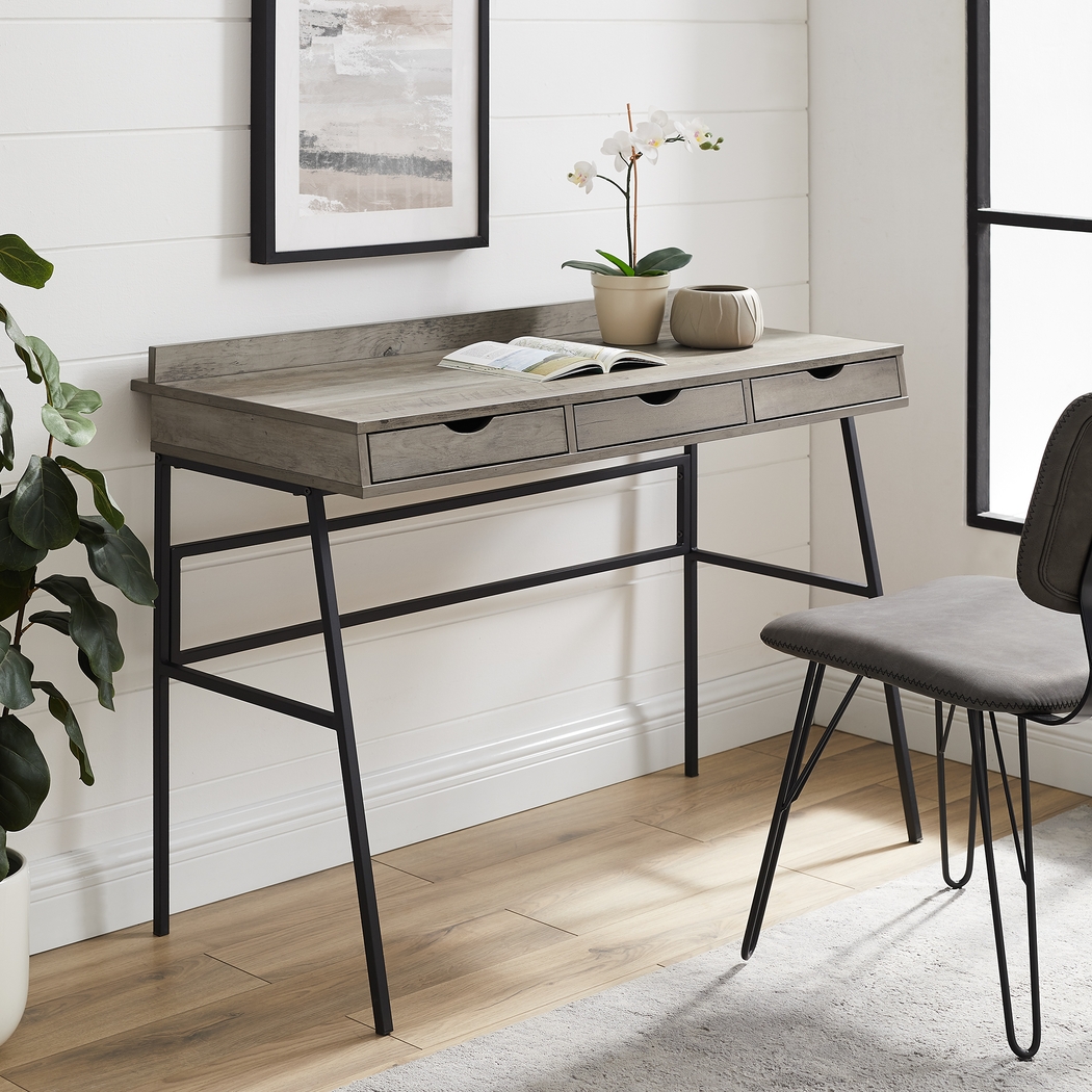 Glesman Gray Desk - Thumbnail - Image 2