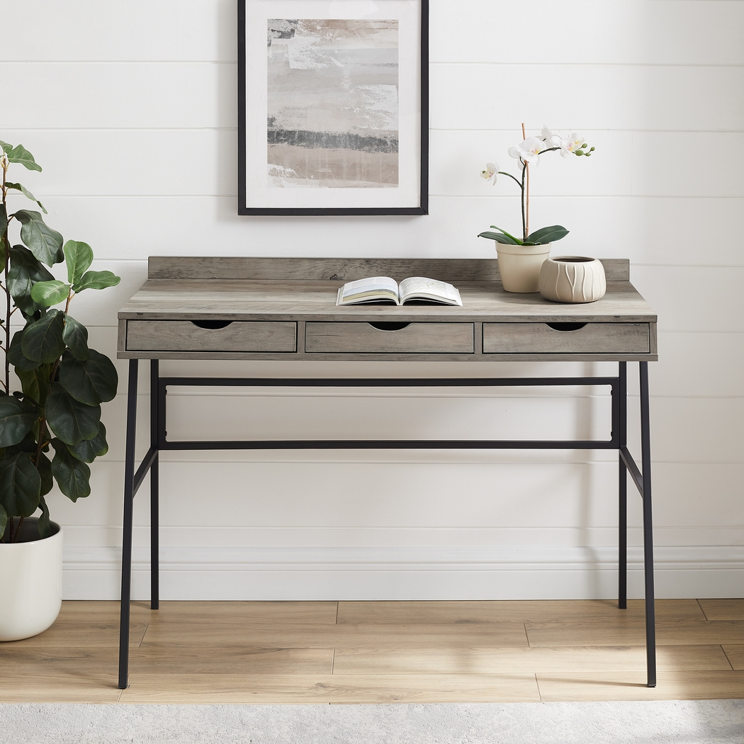 Glesman Gray Desk - Thumbnail - Image 3