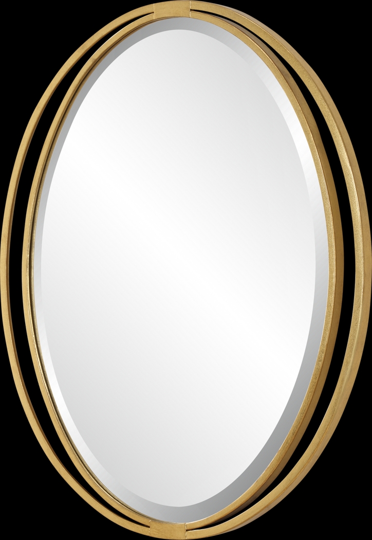 Gliakt Gold Oval Wall Mirror - Thumbnail - Image 6