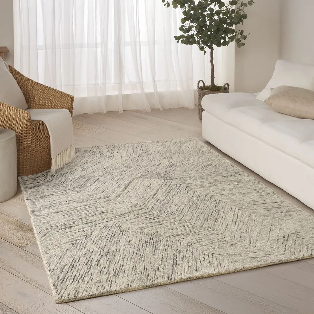 Glided Dunes Gray 7'9 x 9'9 Rug - Thumbnail - Image 2
