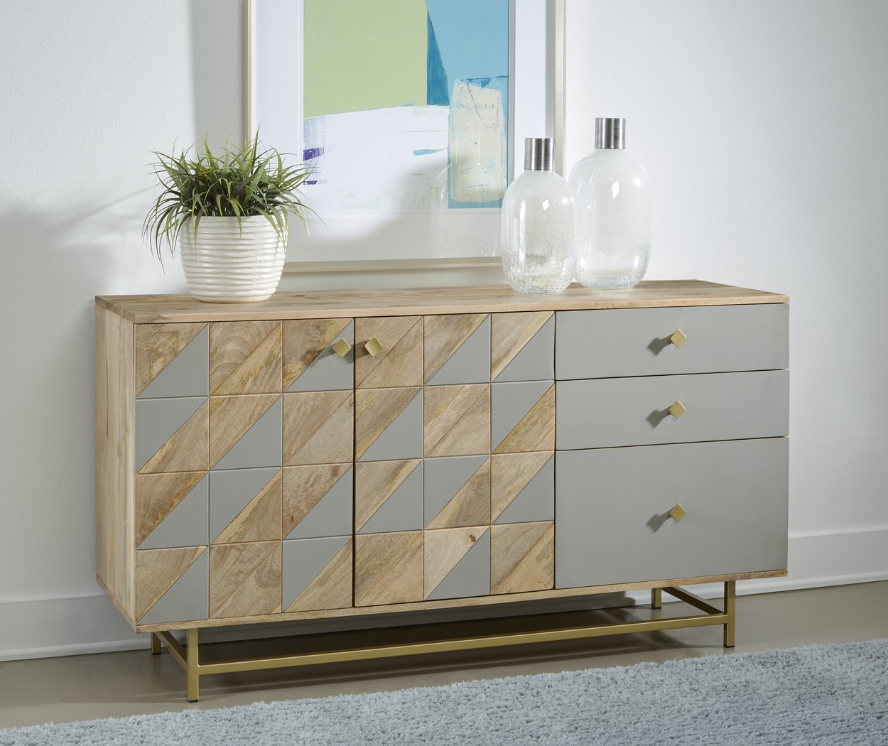 Glidersleeve Gray Credenza - Thumbnail - Image 2