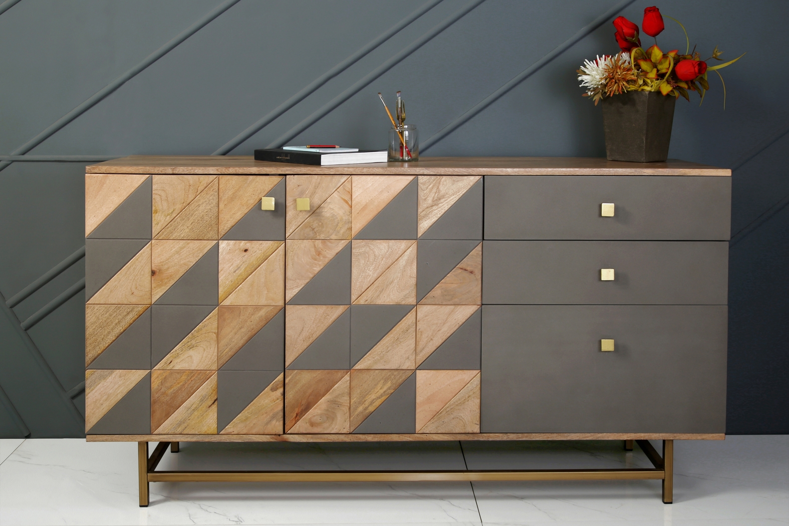Glidersleeve Gray Credenza - Thumbnail - Image 4