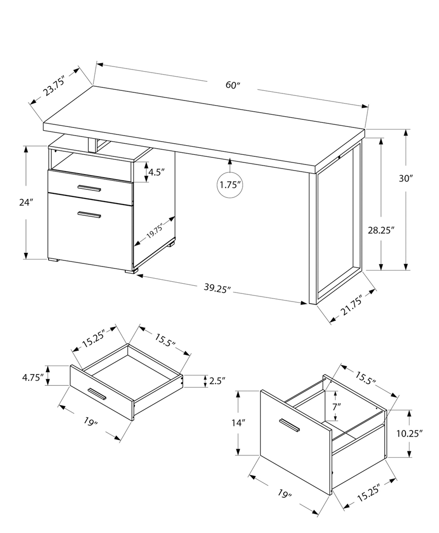 Glisan Black Desk - Thumbnail - Image 4