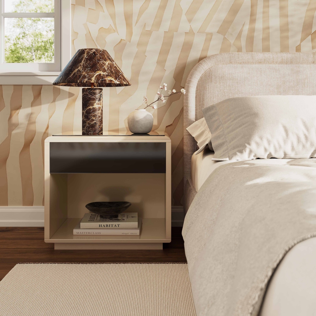 Globalbridge Taupe Nightstand - Thumbnail - Image 2
