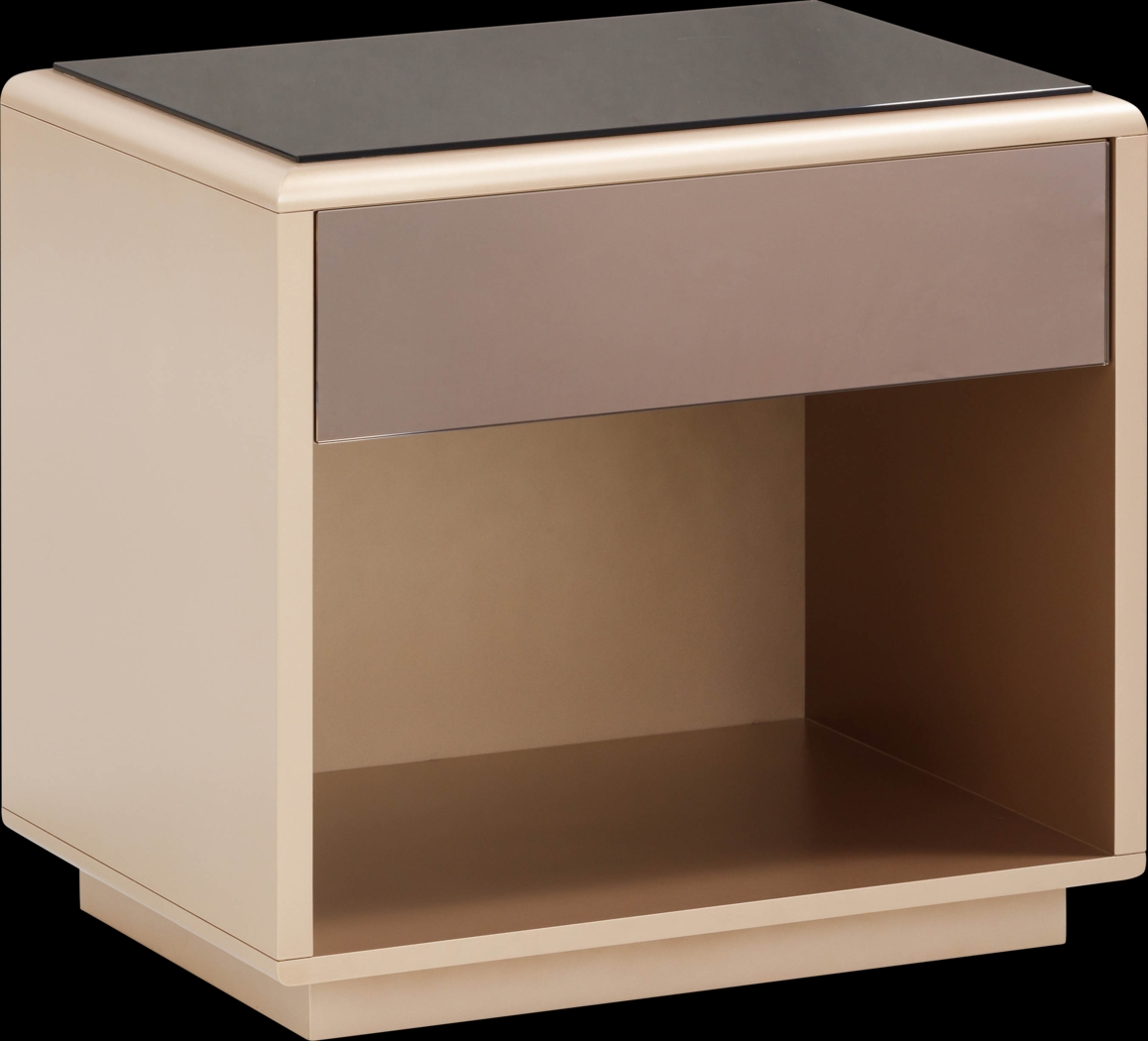 Globalbridge Taupe Nightstand - Thumbnail - Image 1