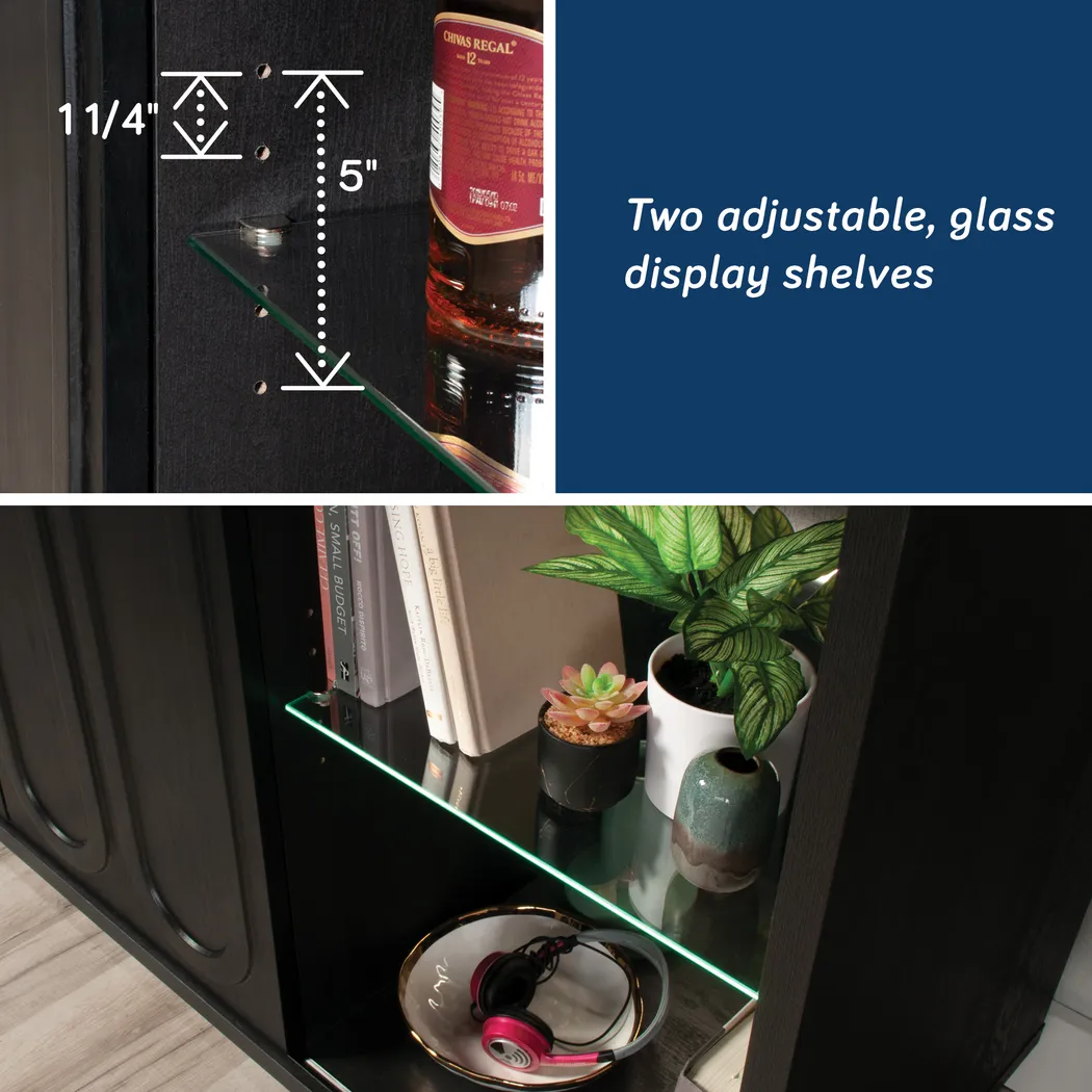 Globecoms Black 70 in. Console - Thumbnail - Image 3