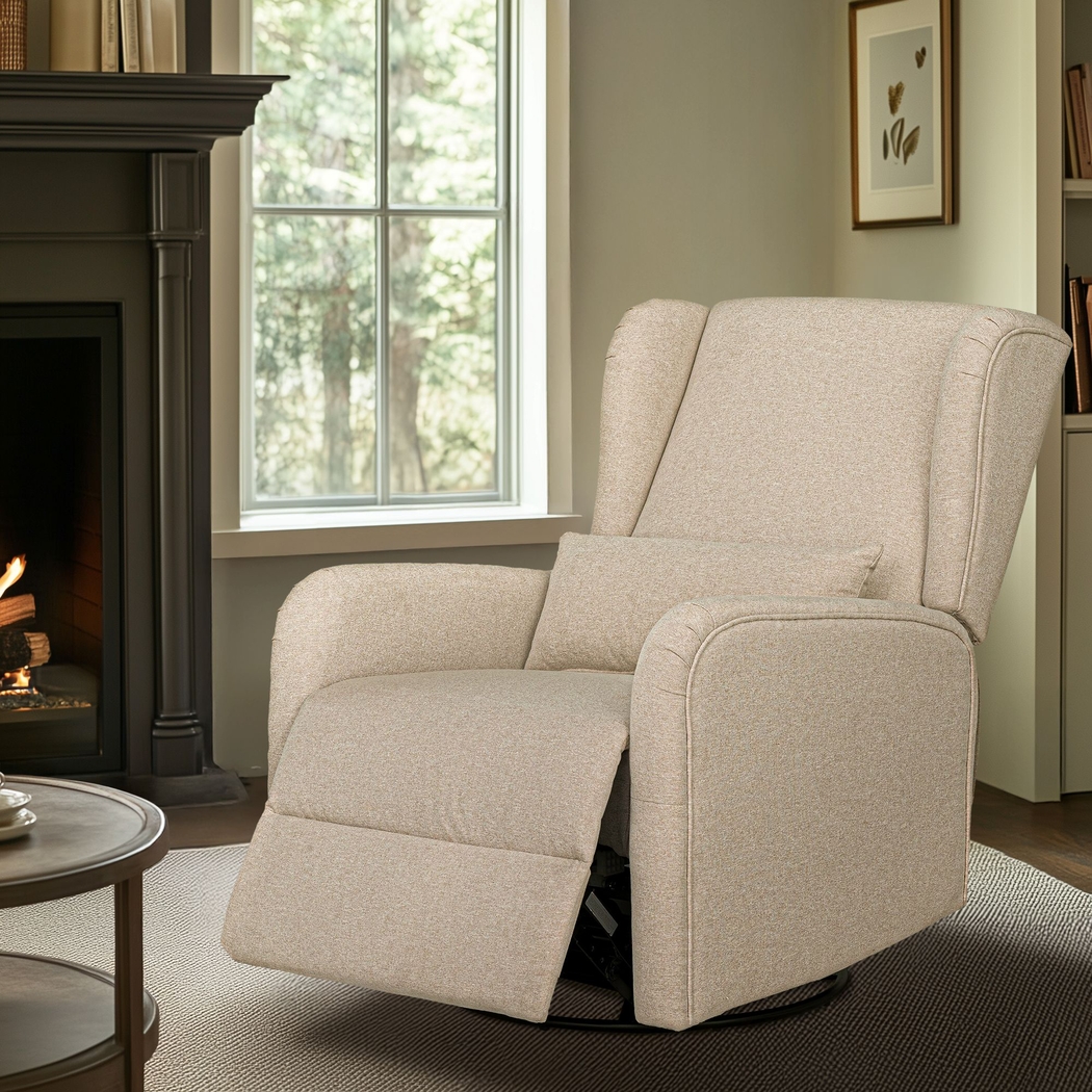 Globeex Beige Power Swivel Recliner - Thumbnail - Image 3