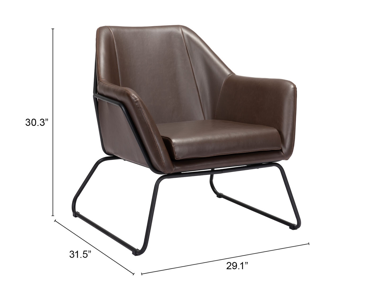 Gloralee Brown Accent Chair - Thumbnail - Image 10
