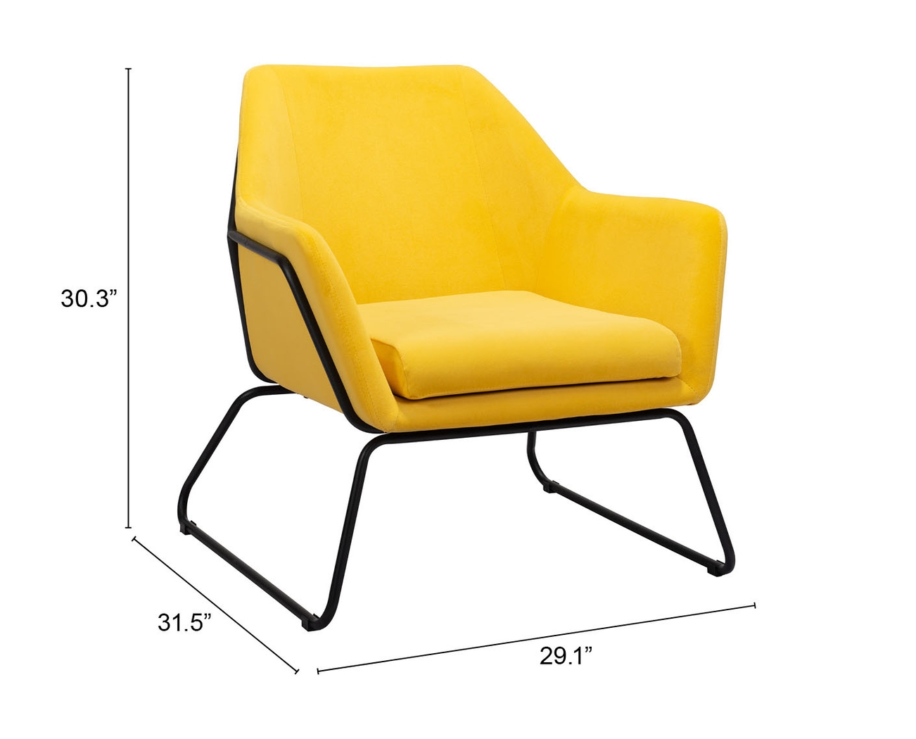 Gloralee Yellow Accent Chair - Thumbnail - Image 10
