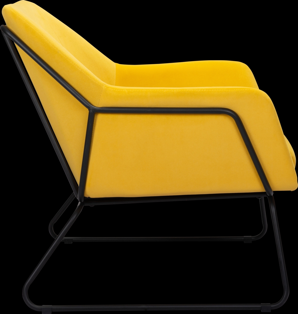 Gloralee Yellow Accent Chair - Thumbnail - Image 3
