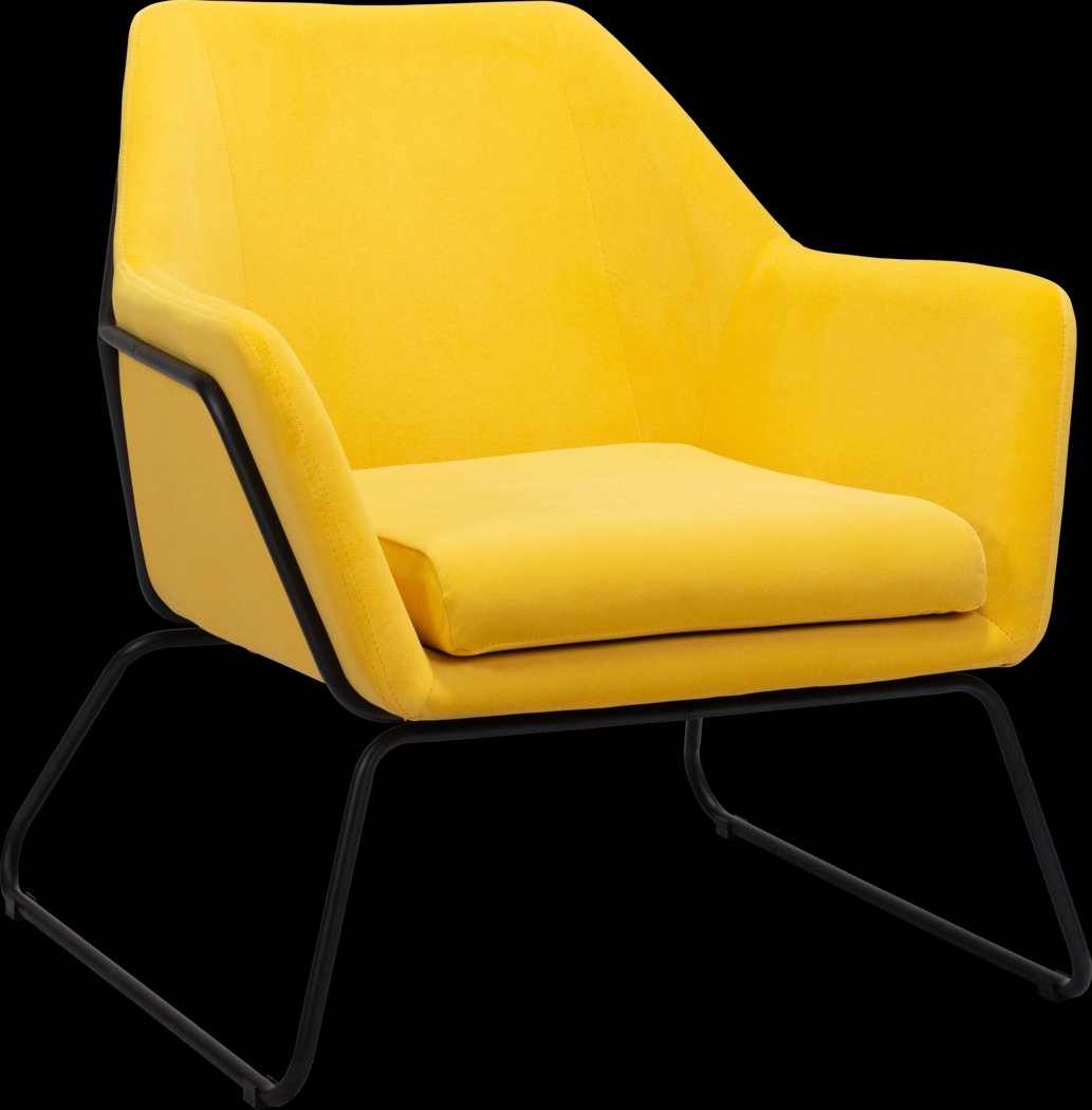 Gloralee Yellow Accent Chair - Thumbnail - Image 1
