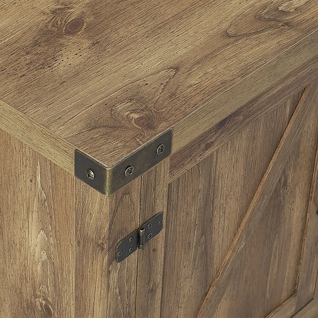 Gloxina Brown 58 in. Console, With Electric Fireplace - Thumbnail - Image 3