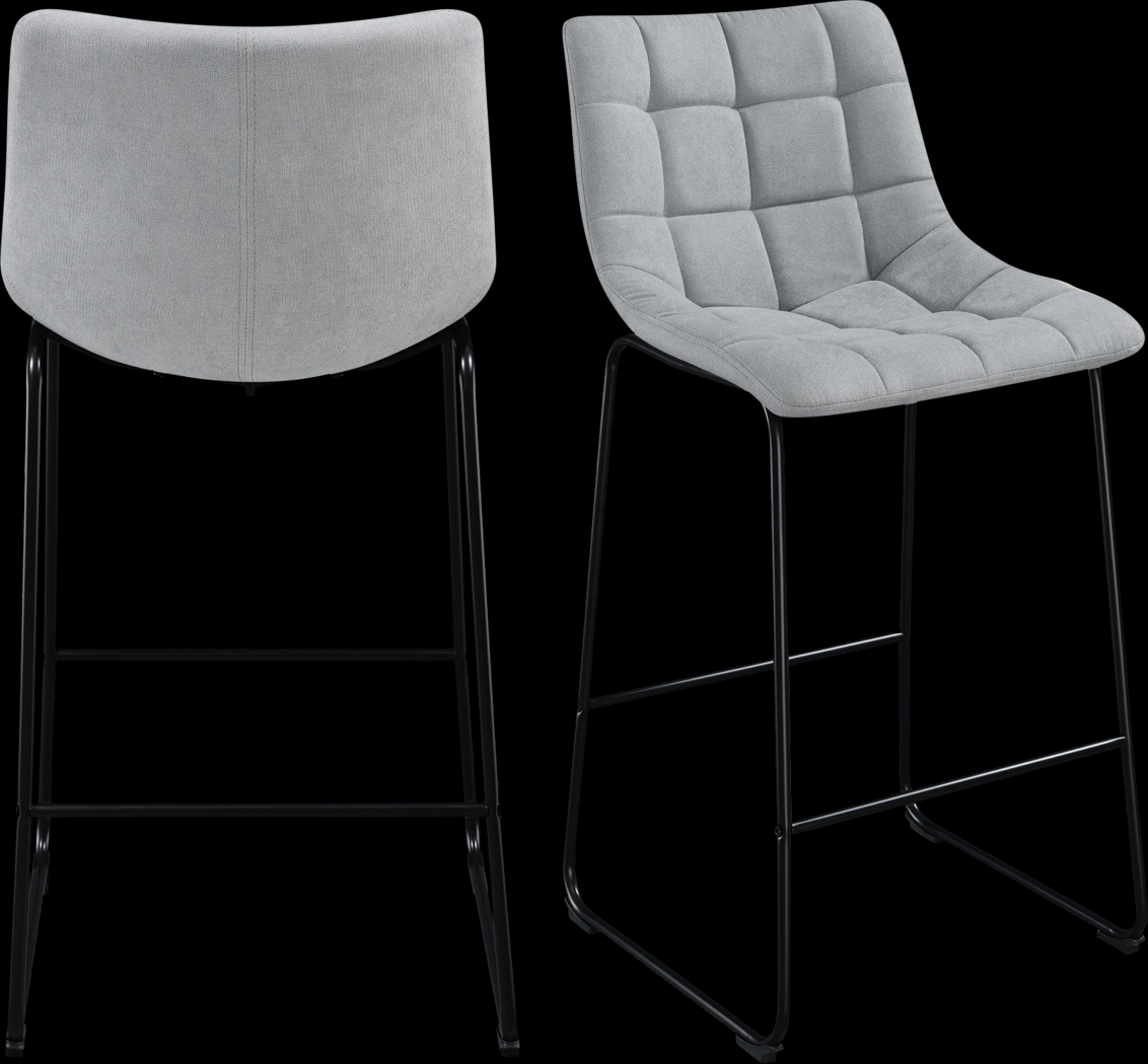 Gnome Gray Barstool, Set of 2 - Thumbnail - Image 1