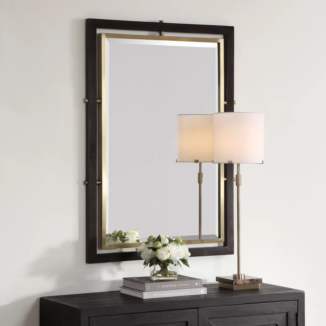 Goald Walnut Mirror - Image 3