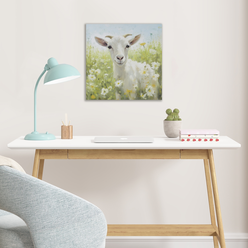 Goat Of Flowers Green Wall Decor - Thumbnail - Image 2