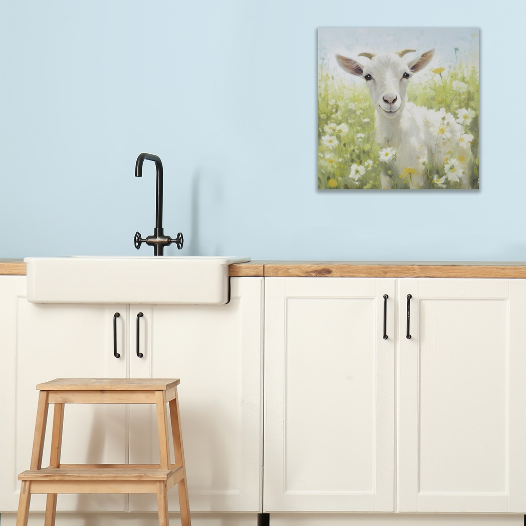 Goat Of Flowers Green Wall Decor - Thumbnail - Image 3