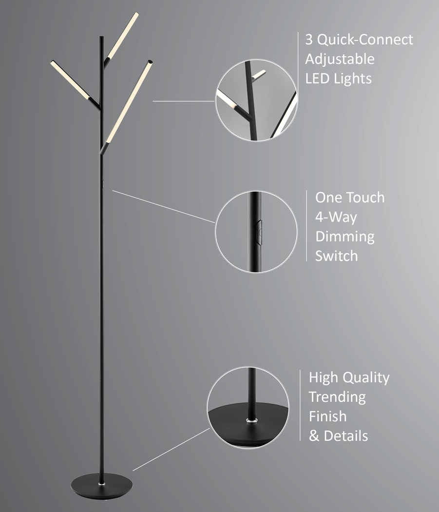 Godford Court Black Floor Lamp - Thumbnail - Image 6
