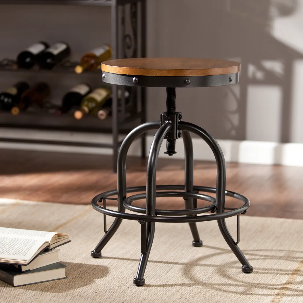 Godurn Black Adjustable Barstool - Thumbnail - Image 2