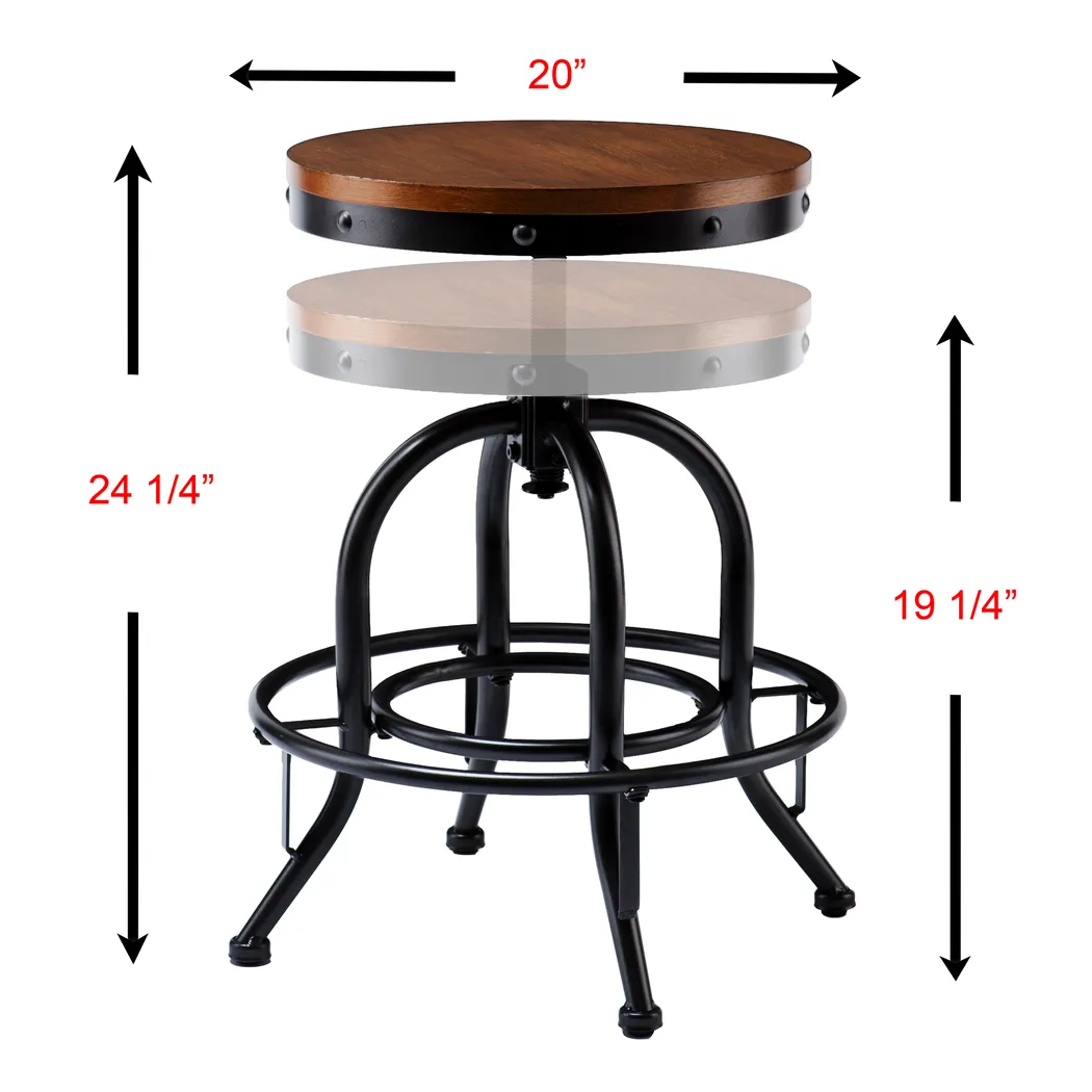 Godurn Black Adjustable Barstool - Thumbnail - Image 6