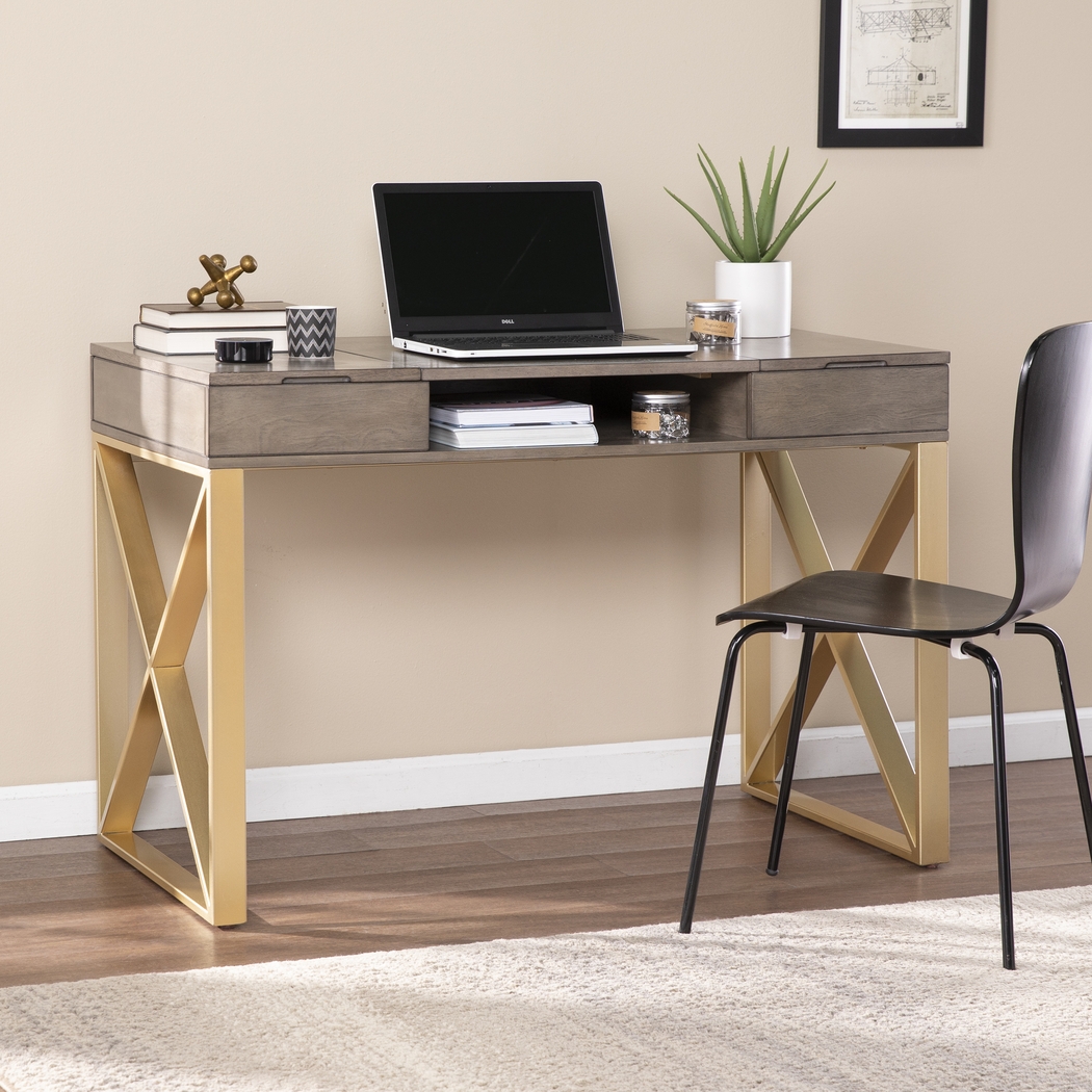 Goldbridge Gray Desk - Thumbnail - Image 7