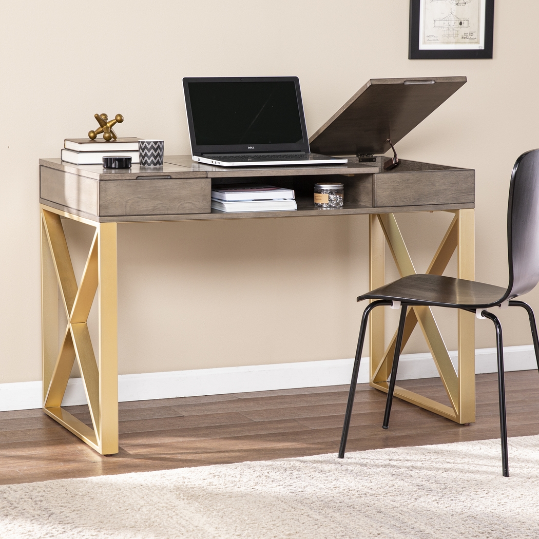 Goldbridge Gray Desk - Thumbnail - Image 9