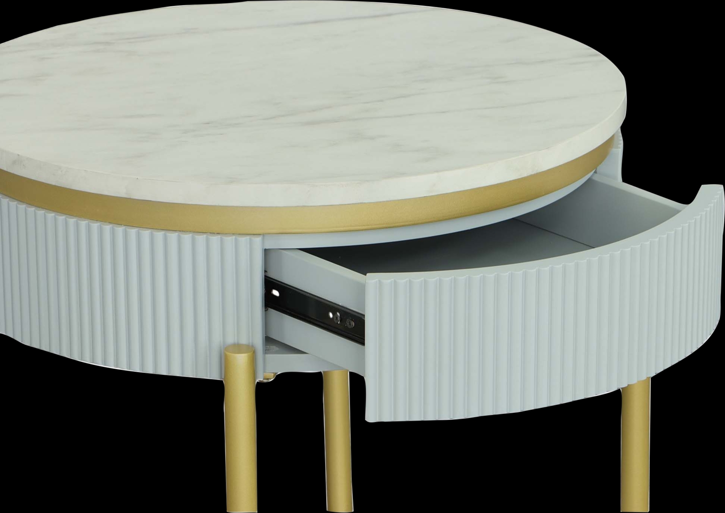 Goldcup Blue End Table - Thumbnail - Image 2