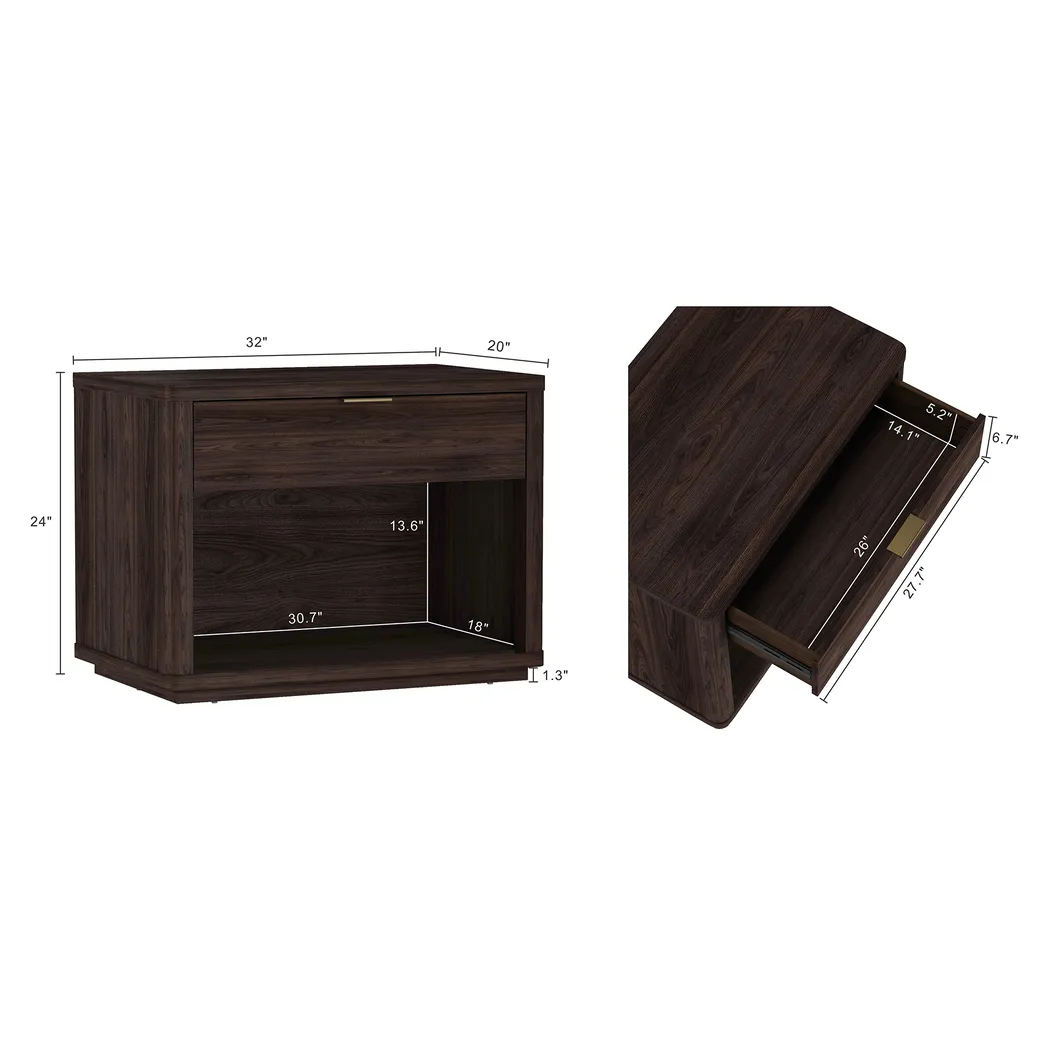 Golddale I Dark Brown Nightstand - Thumbnail - Image 10