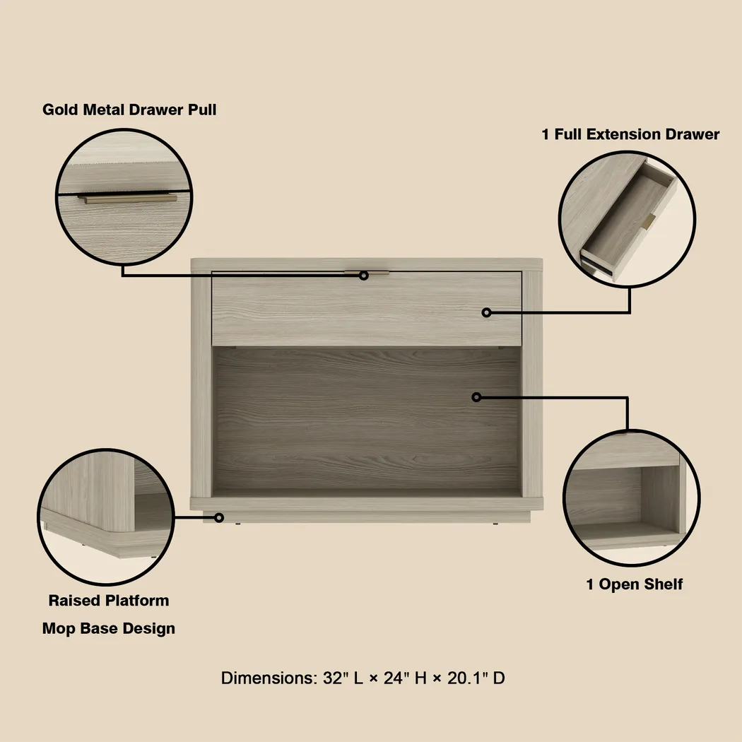 Golddale I Natural Nightstand - Thumbnail - Image 5