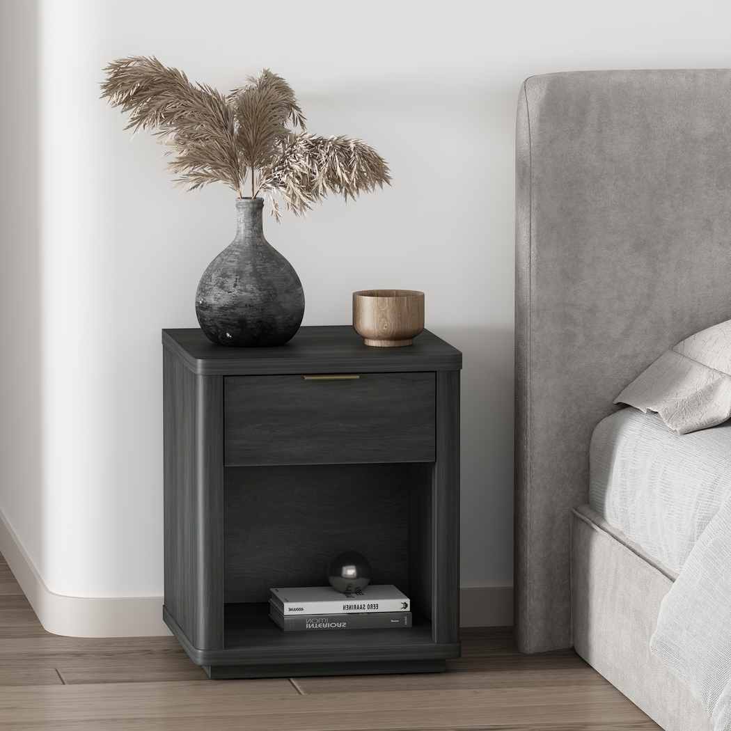 Golddale III Charcoal Gray Nightstand - Thumbnail - Image 2