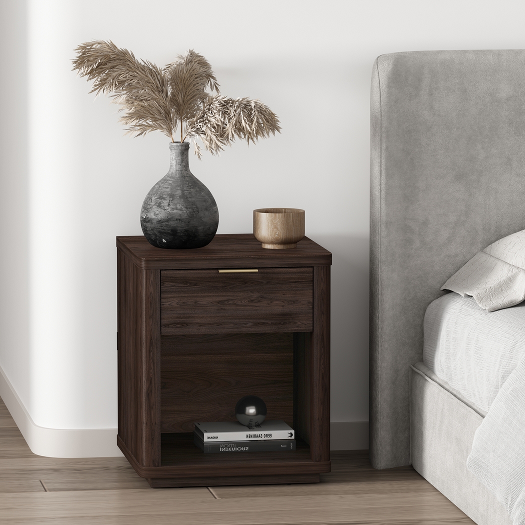 Golddale III Dark Brown Nightstand - Thumbnail - Image 2
